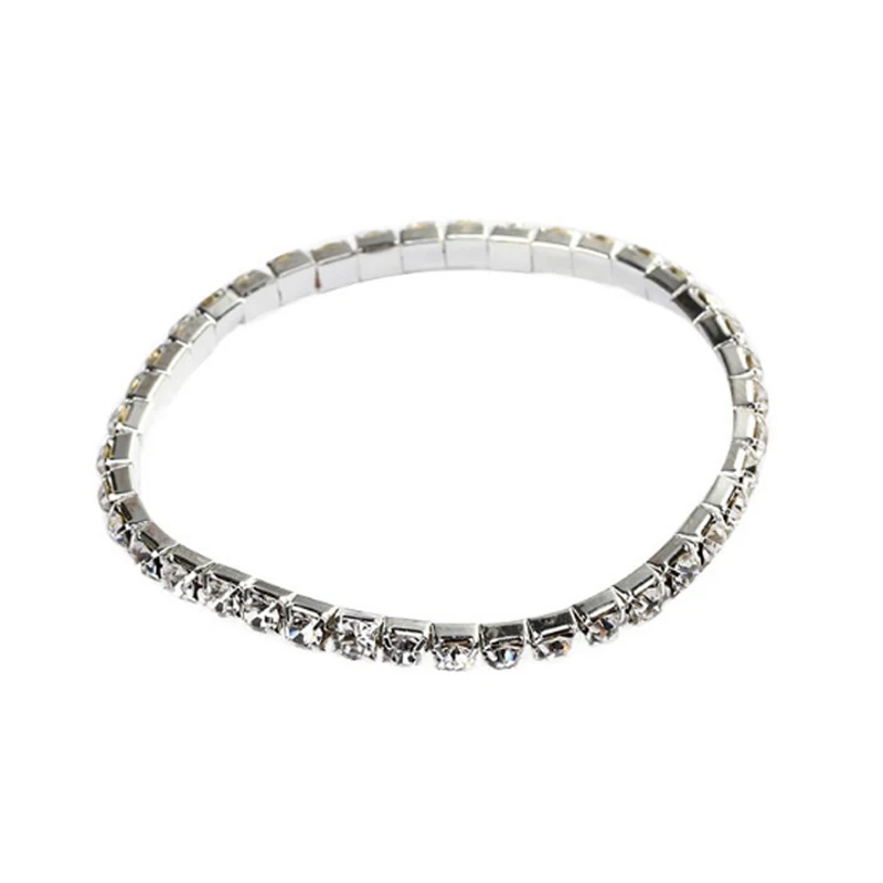 Эластичный Свадебный браслет свадебные ювелирные изделия блестящий для женщин с