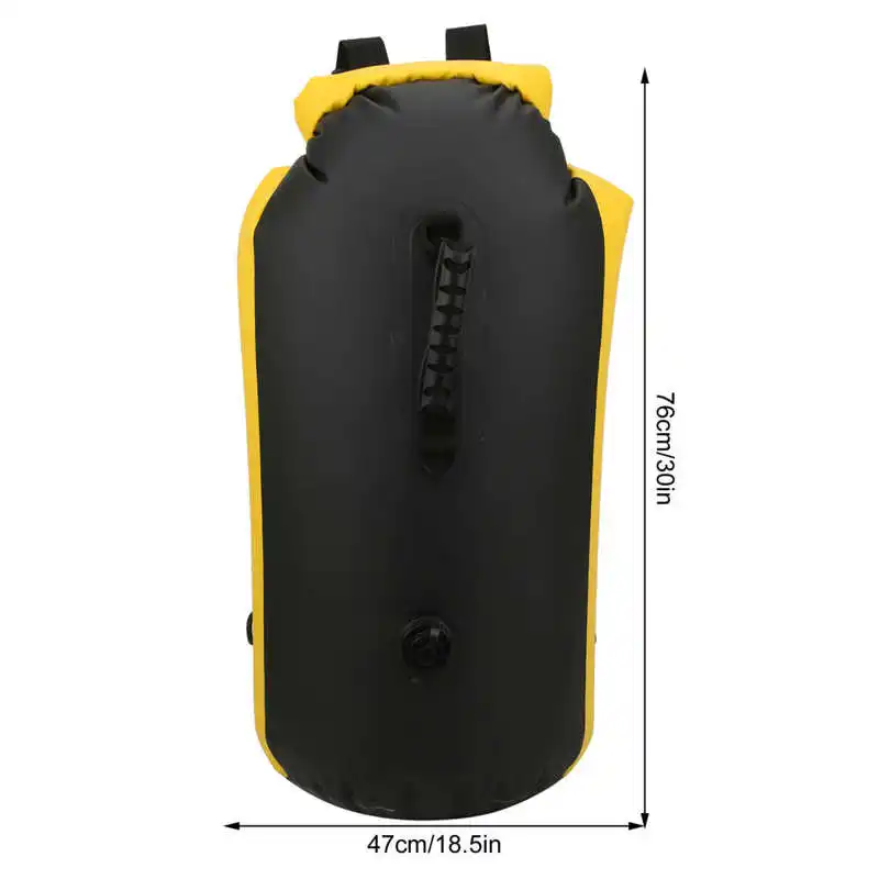 60L Outdoor Dry Bag Rafting Storage Dry Bag Inflatable Waterproof Backpack Diving Dry Backpack Waterproof Swimming Bags