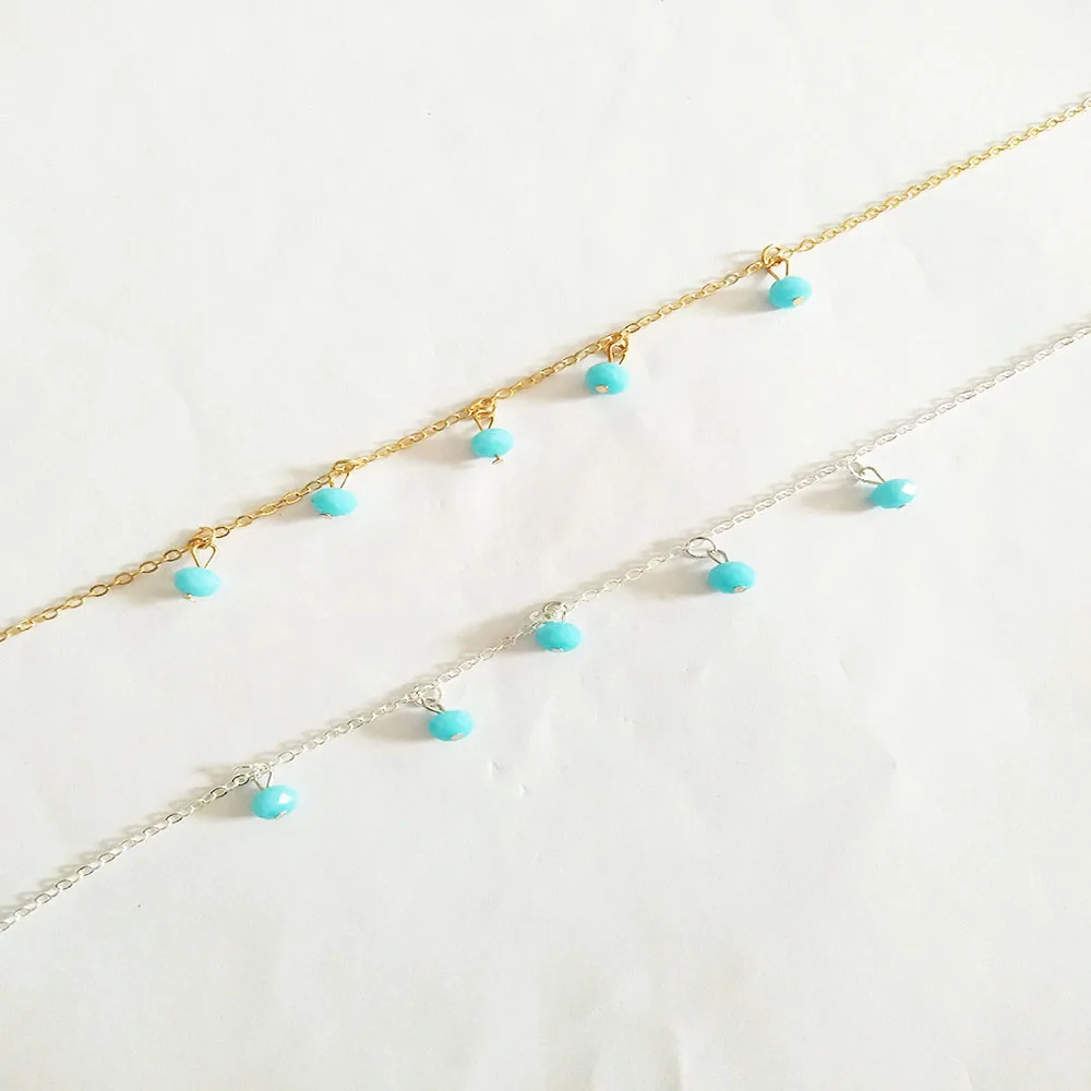 2020 модное ожерелье богемные ювелирные изделия с синим кристаллом прямые продажи