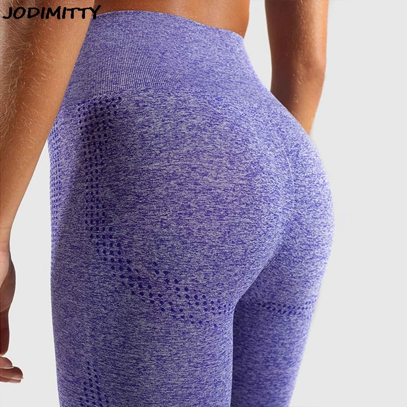 Женские спортивные штаны бесшовные эластичные леггинсы с высокой талией для