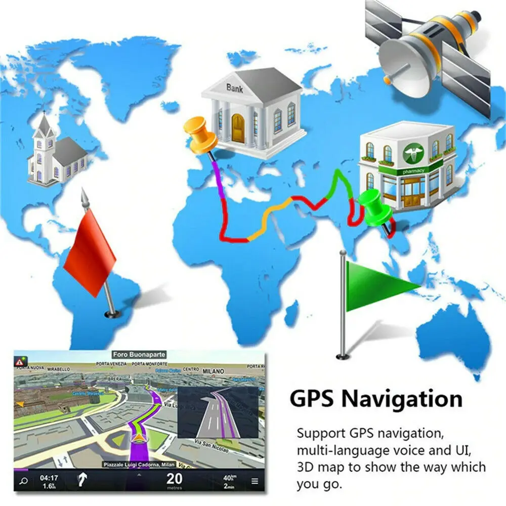 Автомагнитола 1din с выдвижным экраном 7 дюймов GPS-навигацией DVD стереоплеером 1 din