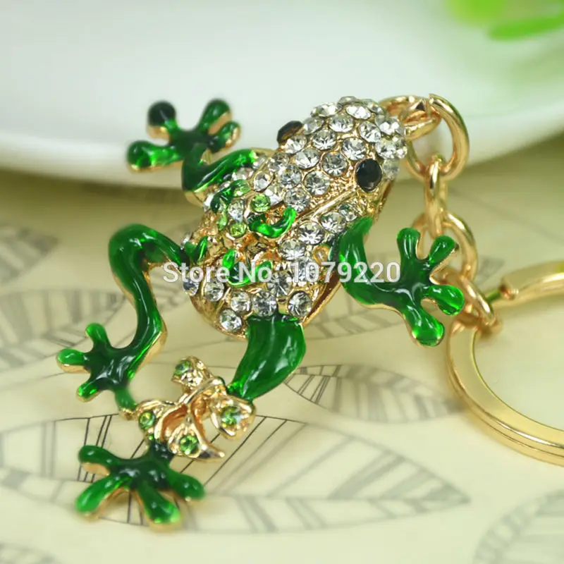T Frog автомобильный брелок милые Стразы кристальная подвеска в виде ключа сумка