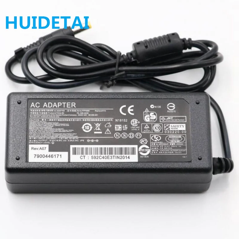 18 5 в а 65 Вт AC DC адаптер питания зарядное устройство для HP dv8000 M300 M700 TC1000 N110 |
