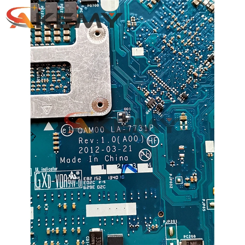 Akemy для Dell Latitude E6230 Материнская плата ноутбука CN-09G8F8 09G8F8 QAM00 LA-7731P основная SR0X8 I7-3540M