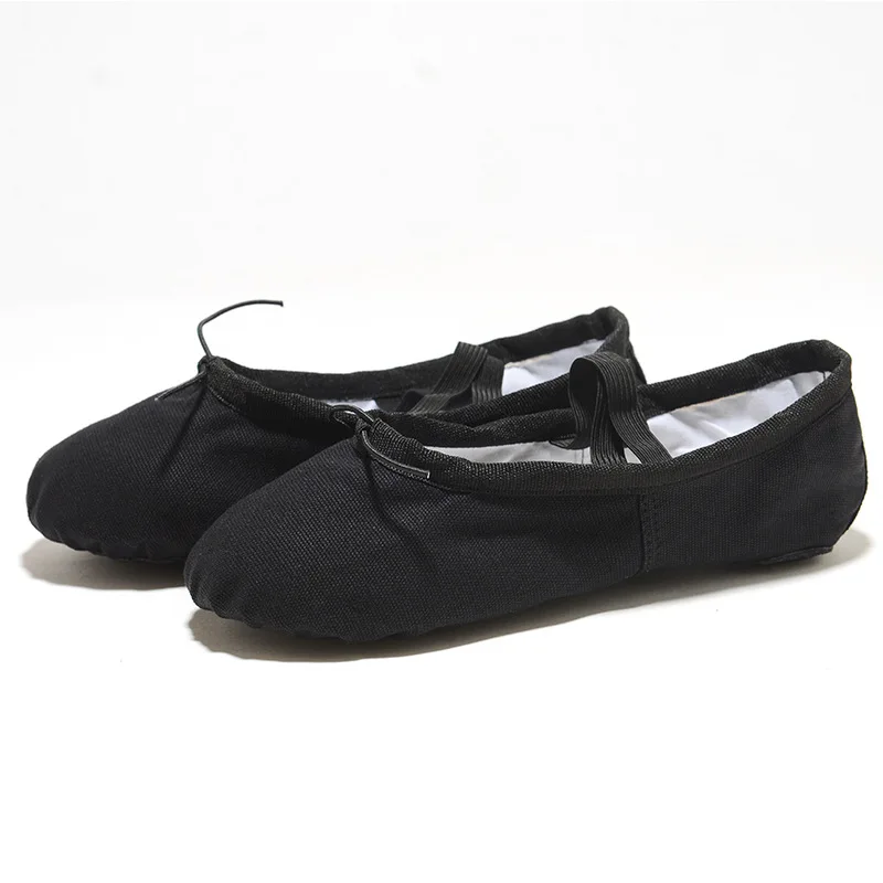 

Black Red Pink White Canvas Flat Yoga Teacher Gymnastic Ballet Dance Shoes Kids Ballet for Girls Women