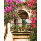 Домашний декор, искусство, сделай сам, 5d алмазная живопись, мультфильм, цветок, окно, вышивка крестиком, алмазная вышивка из смолы, роспись, украшение