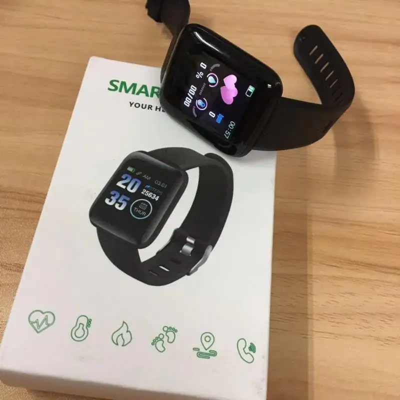 

Relogio Smart Watch Women Men Kids Heart Rate Blood Pressure Monitor 116Plus Waterproof Sport Smartwatch Android IOS 2021 Gift