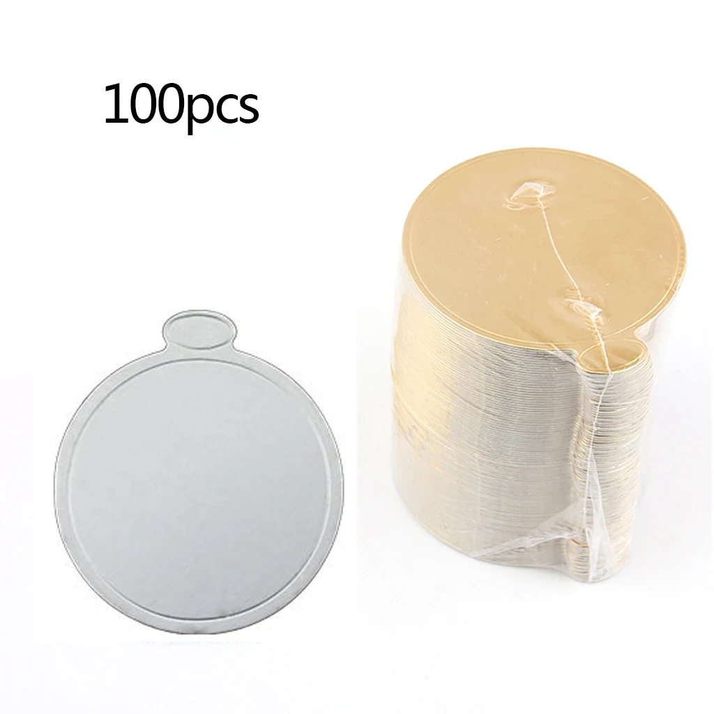 100 шт./компл. круглый торт Панели золото Бумага кекс десерт показывает поднос