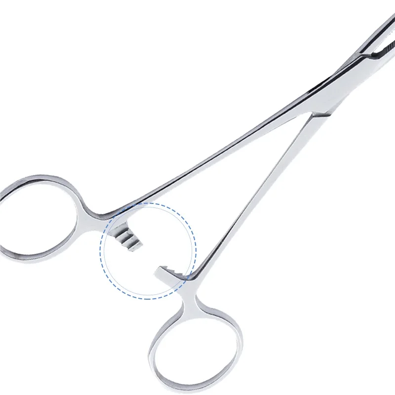 Гемостатические щипцы с изогнутой головкой 180 мм медицинские плоскогубцы из