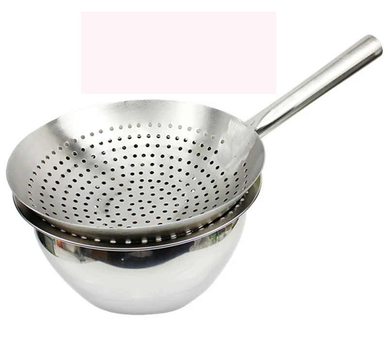 Большой толстый сетчатый фильтр из нержавеющей стали дуршлаг вок посуда с