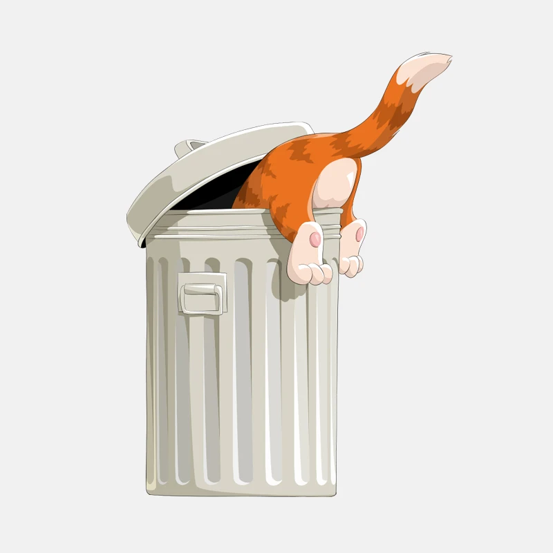 

Creative Dumpster Diving Stray Cats Car Sticker Car Styling Decal Accessories Vinyl PVC 15cm*11cm Motorcycle Waterproof