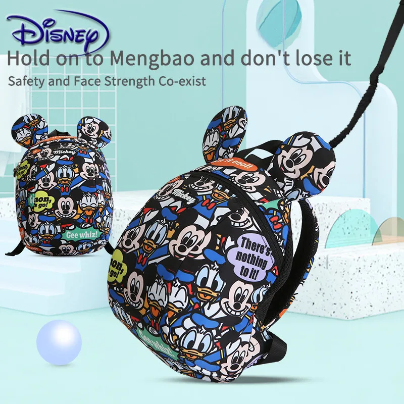 

Disney с Микки Маусом Детский рюкзак Малыш анти потерял рюкзак с рисунком героев из мультфильма для малышей детские школьные сумки для детей п...