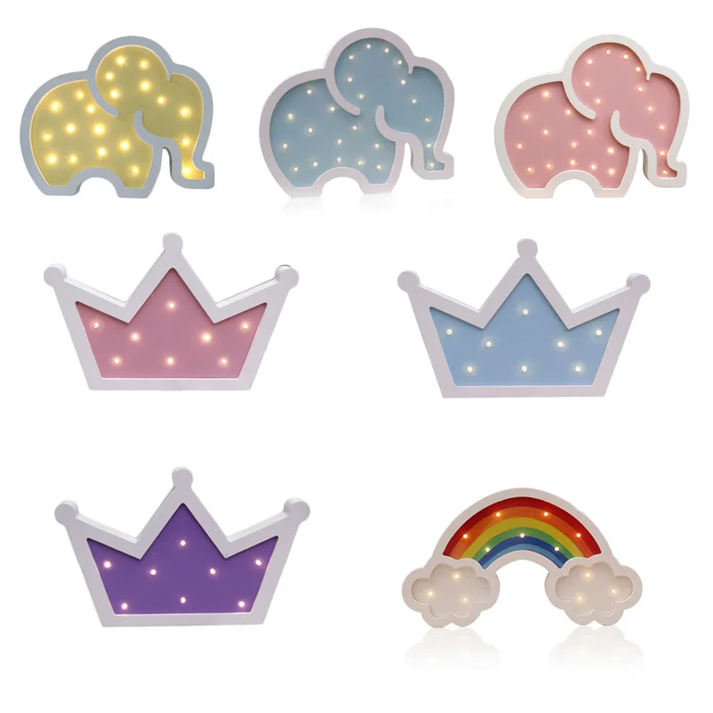 Ночной светодиодный светильник в скандинавском стиле мультяшная Радужная