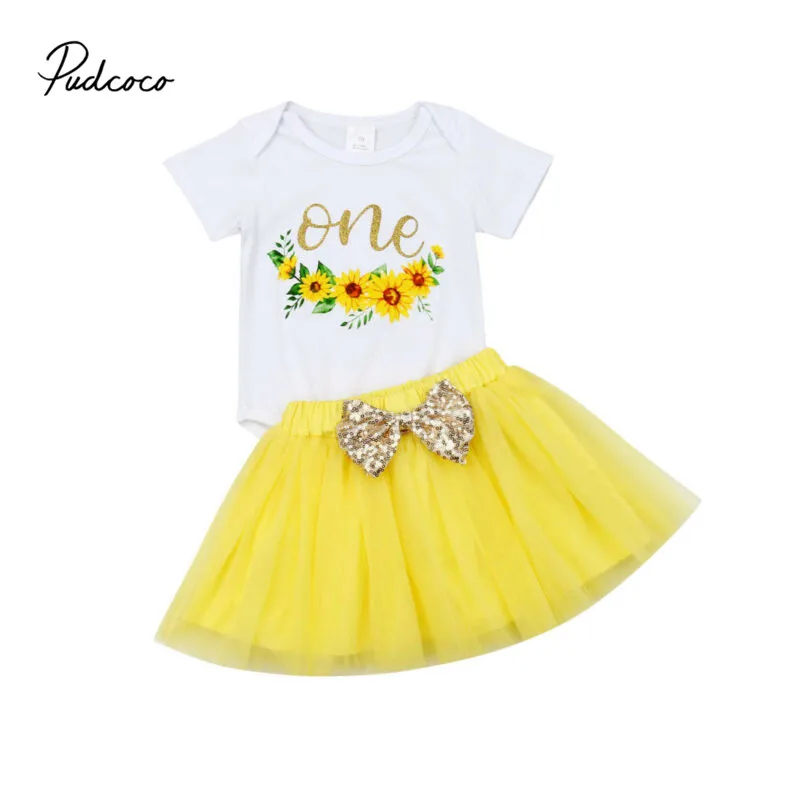 Детская одежда на первый день рождения комплекты одежды для маленьких девочек