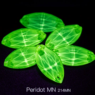 peridot MN Ультрафиолетовый свет кристаллы для шитья конский глаз Flatback Стразы для нашивки кристаллы Камни конский глаз страз для DIY Одежда ручной работы - Цвет: peridot MN