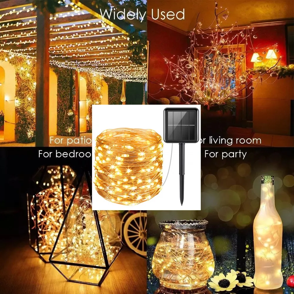 

LED Solar Light Outdoor Lamp String Lights for Holiday Christmas Party Waterproof Fairy Lights Garden Garland Solar String