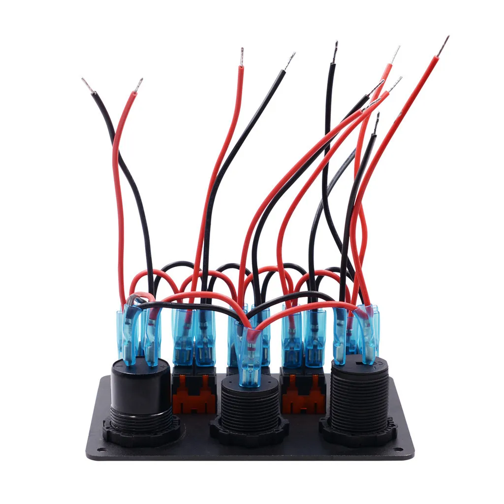 Металлическая панель переключателя 5 цветов двойная Быстрая зарядка из