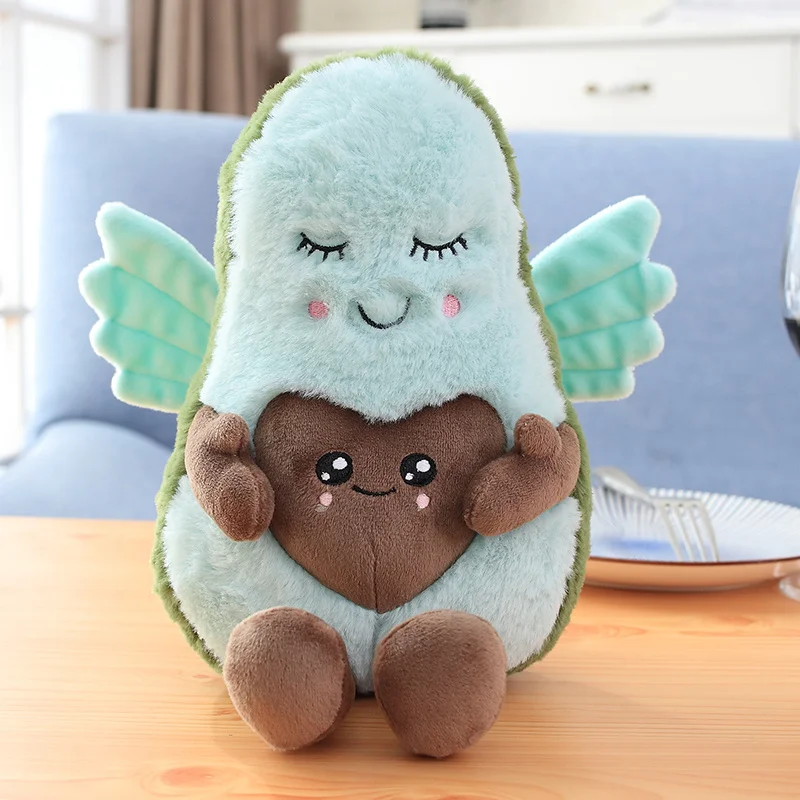 Плюшевая подушка с надписью Avocado Lovely family