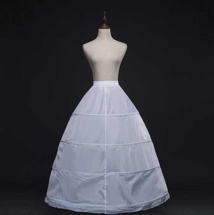 

2020 Дешевые Длинные свадебные Нижние юбки для свадебного платья 4 обручи бальное платье кринолин нижняя юбка