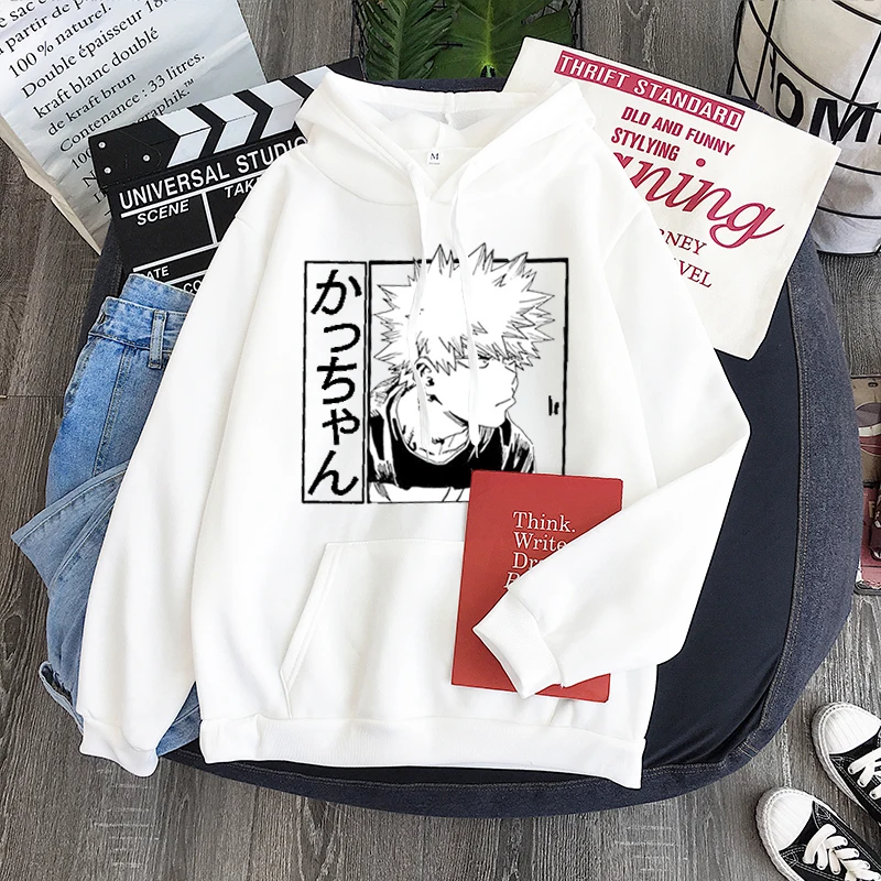 

Anime My Hero Academia Bakugo Hoodies Seratshirt Women Winter Warm Pullover Casual Oversized Hooded Streetswear Female Hoodies