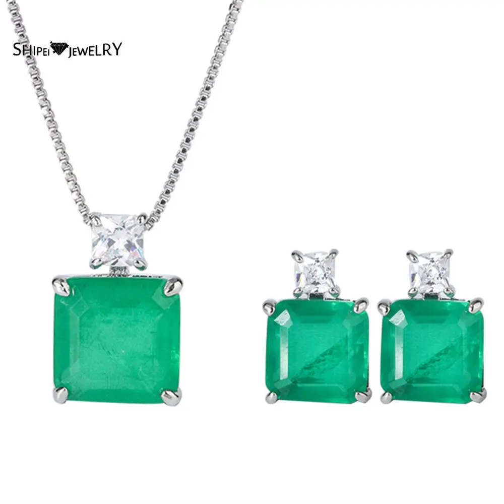 Набор свадебных ювелирных украшений Shipei серьги/Подвеска/ожерелье из