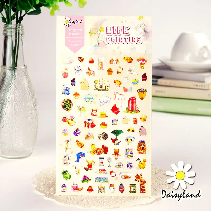 Daisyland Акварельная живопись бумажная наклейка для творчества декоративная