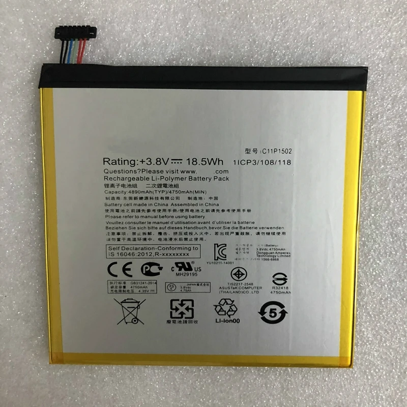 

Новый C11P1502 оригинальный Батарея для Asus ZenPad10 Z300C Z300M Z300CG Z300CL P023 P01T 10,1 натуральная планшеты Батарея 3,8 V 18.5wh