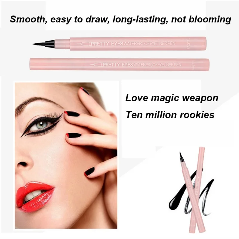 Тонкая подводка для глаз стойкая Водонепроницаемая быстросохнущая ручка