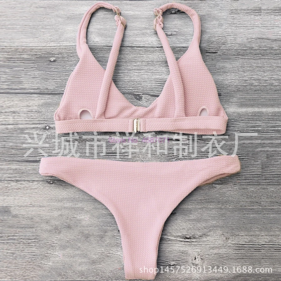 by dhl or ems 200pcs hot Sexy Bikinis Women Swimsuit Solid Bathing Swim Suit Bikini Set Swimwear Biquini Maillot | Женская одежда