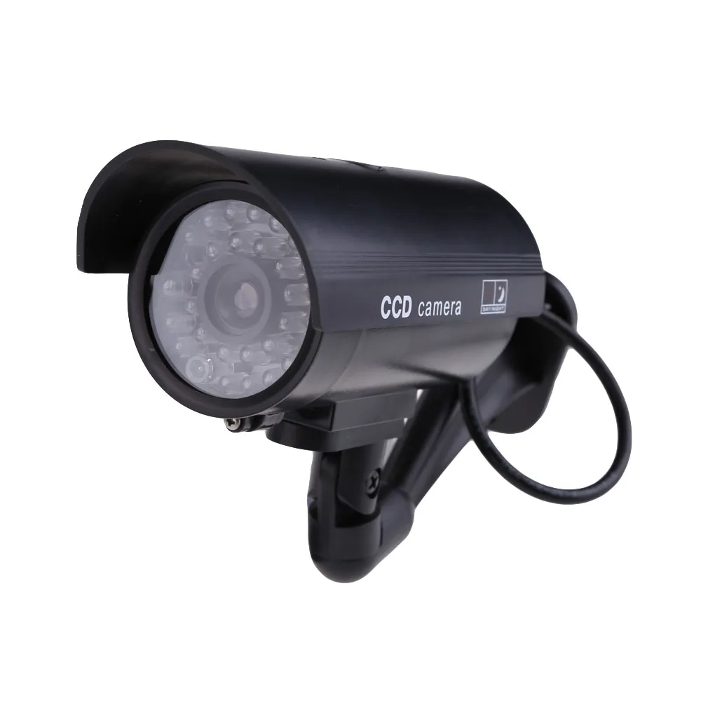 

Камера видеонаблюдения, фальшивая муляж системы безопасности-пустышка с мигающим красным светодиодный дом, мигающая Светодиодная лампа