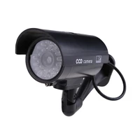 indoor outdoor fake dummy camera surveillance security dummy cctv ccd camera flashing red led night cam blinking led light
