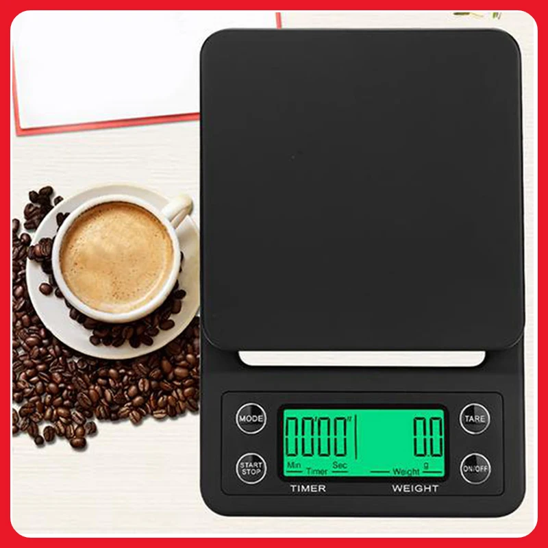 Портативные электронные весы для кофе 5 кг/0 1 г цифровые кухонные с таймером