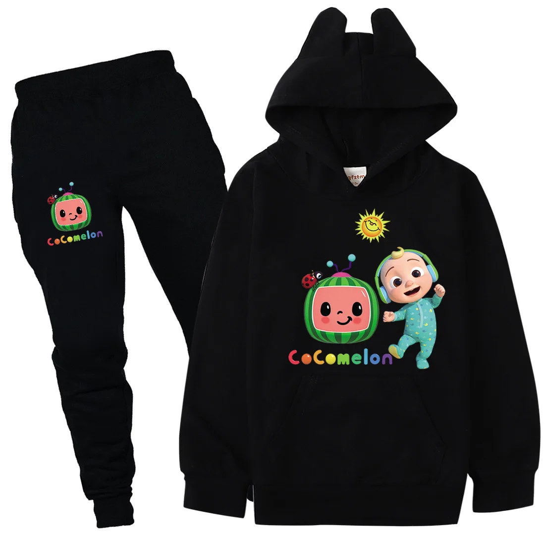 

Newborn Cute Cocomelon Song Clothes kids Autumn Winter Girls Hoodies+Pant 2pcs Outfit Christmas Costume Teenager Boys Sportswear