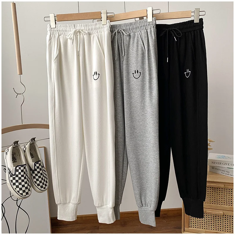 

Match at Ease Lazy and Comfortable Elastic Waist Loose Thin Looking Jogger Pants Harem Pants Casual Trousers 172289