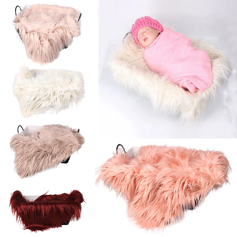 60x50 см модная одежда для новорожденного ребенка покрывало фото Искусственный мех