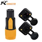 2 шт. высокое качество 20A водонепроницаемый силовой con светодиодный большой экран штепсельной вилки PA66 огнестойкий Промышленный разъем питания Выходвход