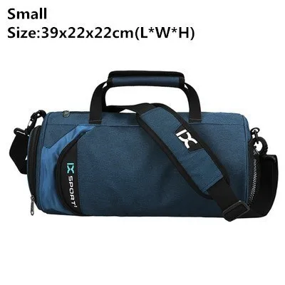 Blue Small Водонепроницаемые спортивные сумки для мужчин, большая сумка для спортзала, женская сумка для йоги, фитнеса, сумка для путешествий, ручная сумка с обувью, мужская сумка t - Цвет: Blue Small