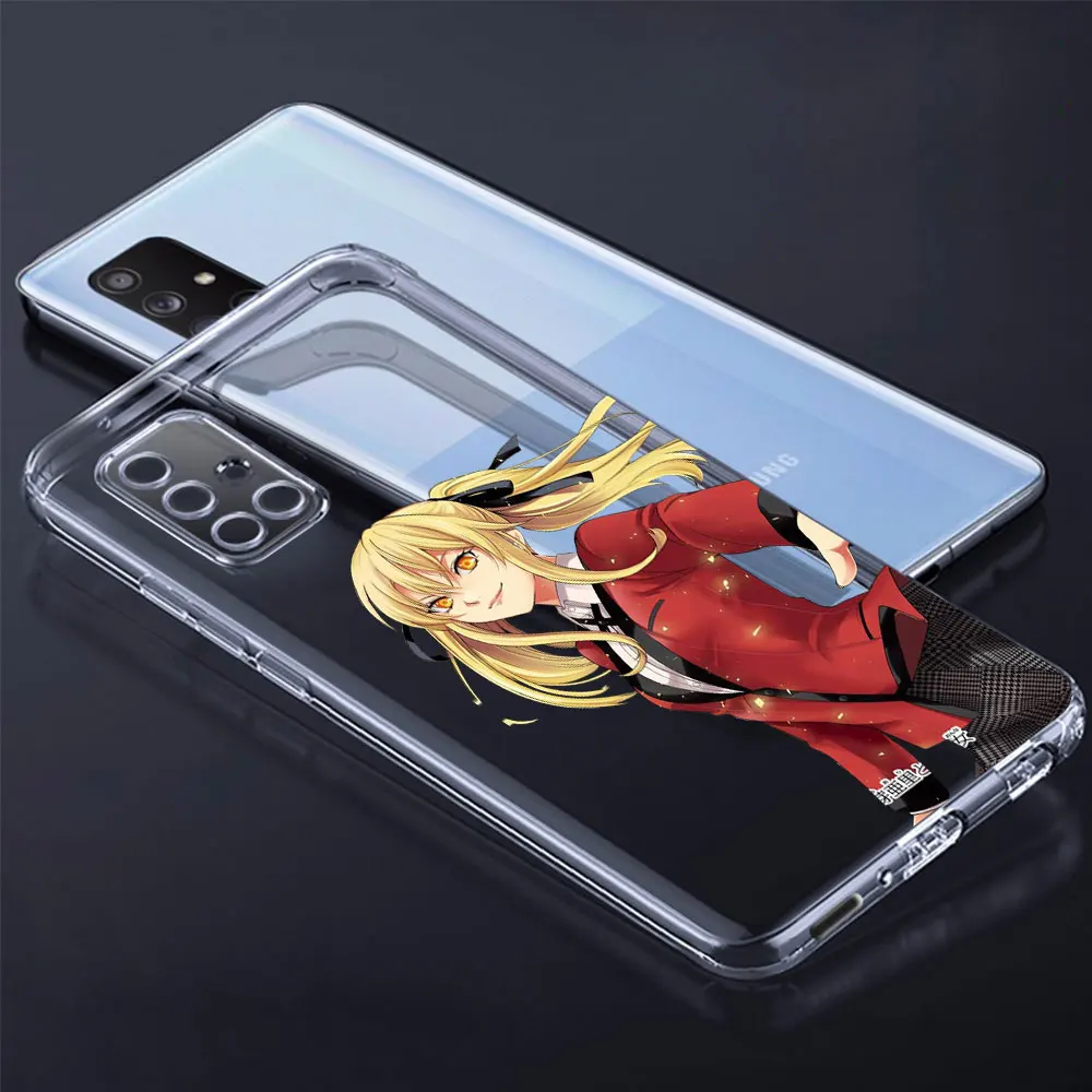 kakegurui yumeko jabami anime phone case for samsung galaxy a51 a71 a21s a12 a11 a31 a41 a52 a32 5g a72 a01 clear silicone cover free global shipping