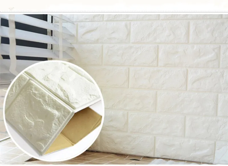 

10pcs 3D Brick Wall Stickers Wallpaper Decor Foam Waterproof Wall Covering Wallpaper For Kids Living Room DIY Background