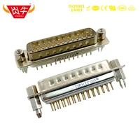 dp 25p with flange revets rs232 with socket 25pin pcb connector d sub series male connector gold plated 3au yanniu
