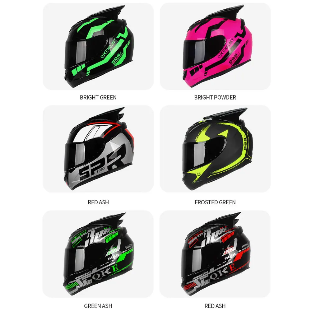 

1Pcs Washable Motorcycle Helmet Full Face Racing Motorcycle Helmet Mirror Modular Flip Helmet Multi Colors
