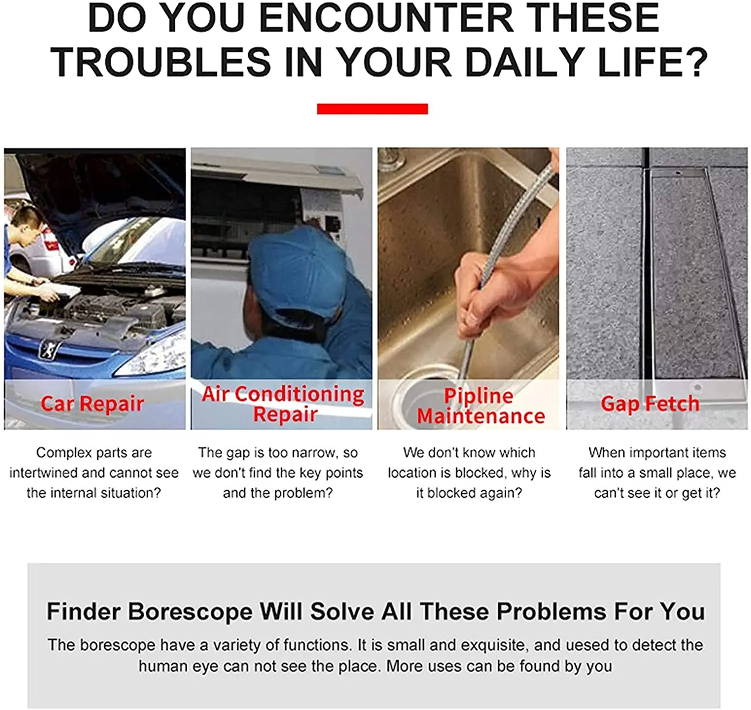 Промышленный Бороскоп эндоскоп с поворотом на 360 градусов камера для