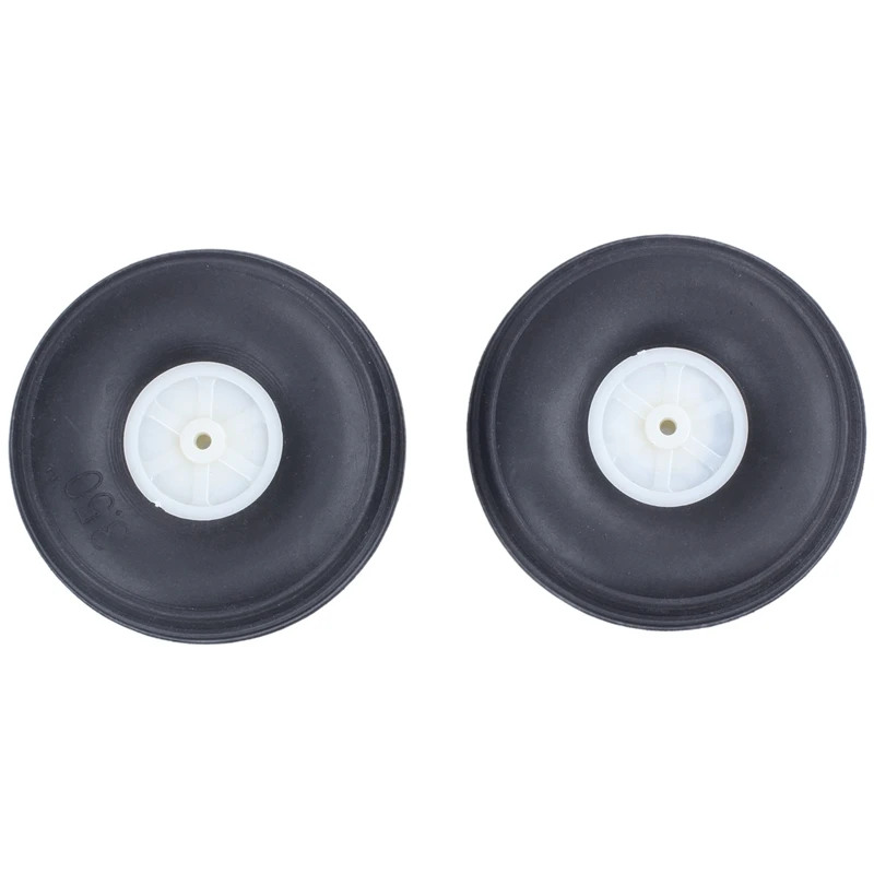 3 5 дюймов RC самолет черный PU колесо шины с бежевым пластиковым ступицей супер