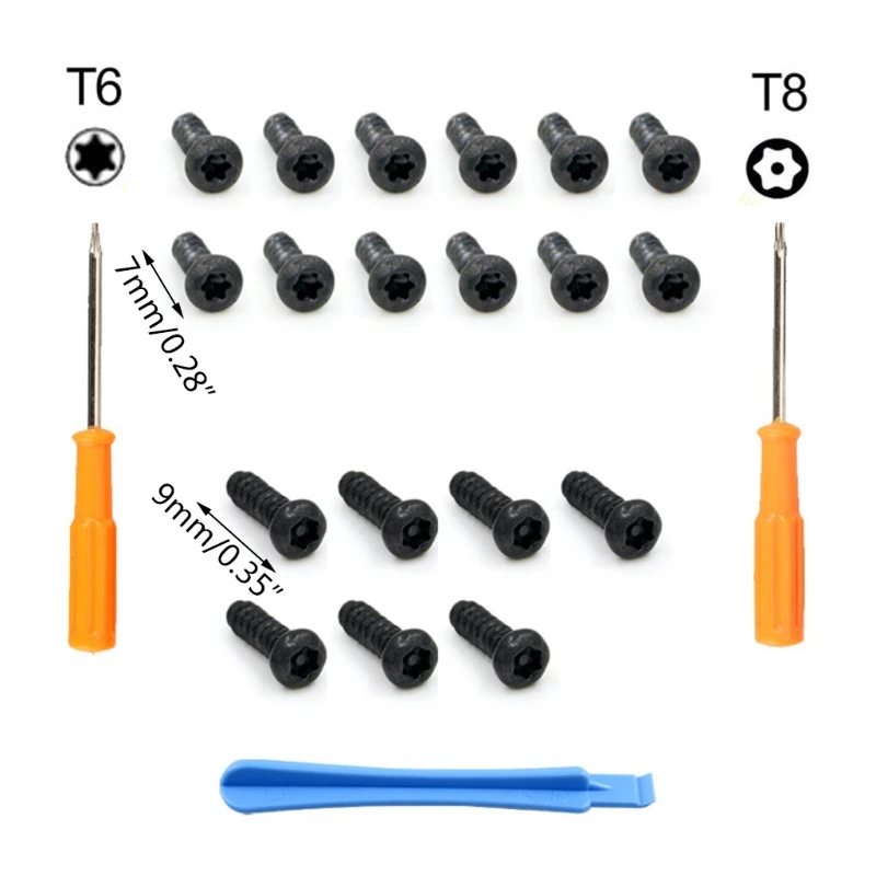 

Opening Disassemble Repair Parts Tools Kit T8 T6 Screwdriver with Screws For -XBOX -ONE- /S Slim ones/ Elite Gamepad Controlle