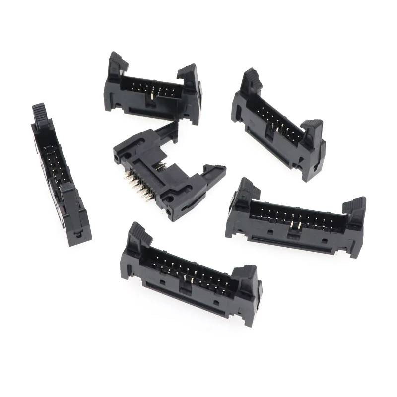 10pcs DC2 2.54mm Pitch Straight / Right angle Hook Horn Socket Connector 10/14/16/20/26/30/40P For Flat Ribbon Cable IDC | Обустройство