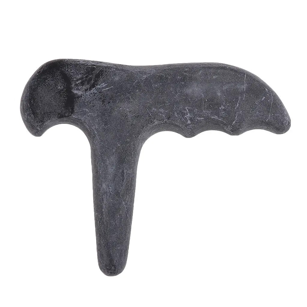 Скребок Для Массажа Гуаша скребок Т-образной формы из черного натурального камня