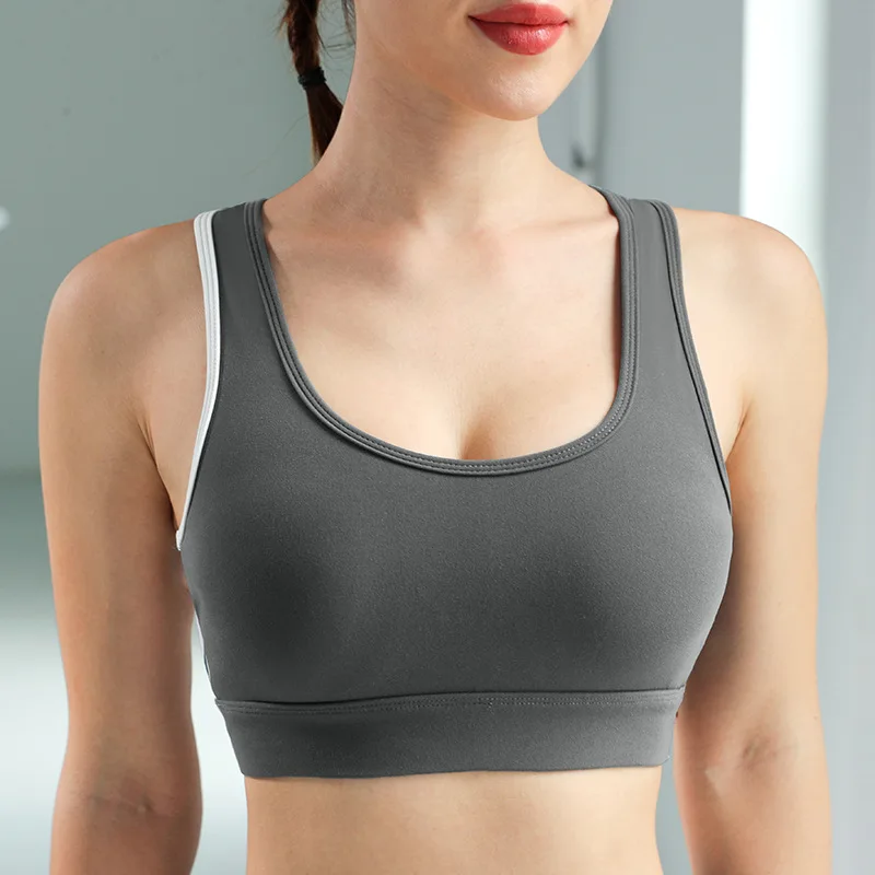 

NORMOV New Shockproof Gather Bras Women Sexy Mesh Patchwork Push Up Bra Fitness Slim Moisture Workout Underwear Elastic Female