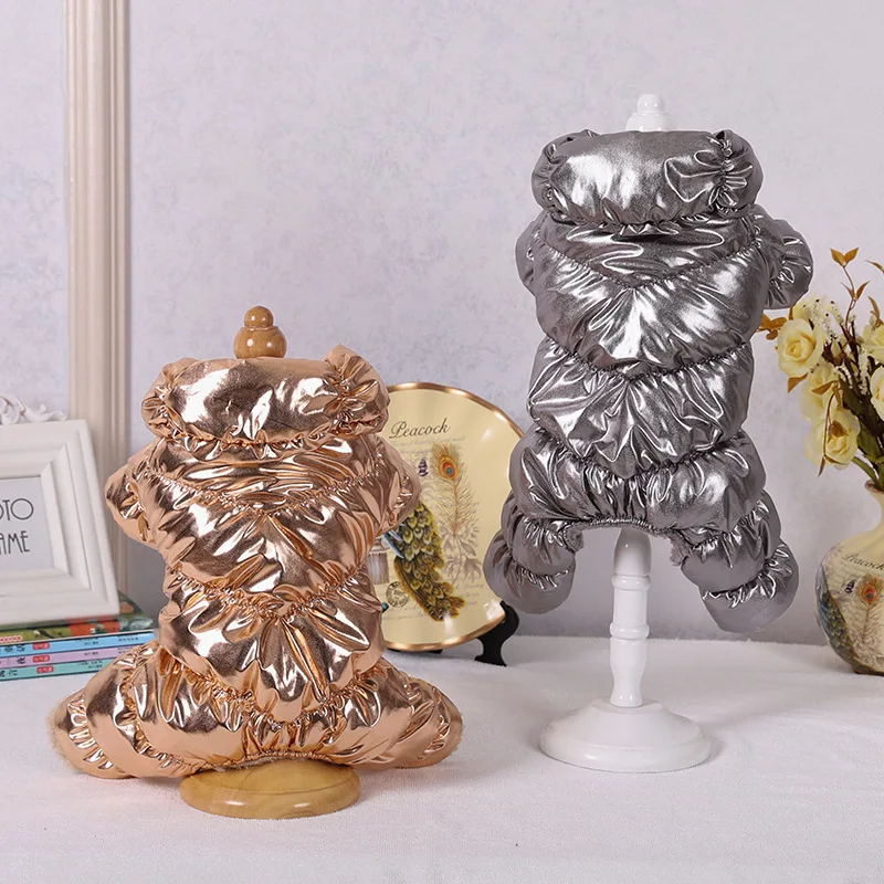 Одежда с принтом в виде собак Теплый для домашних питомцев одежда зимний костюм