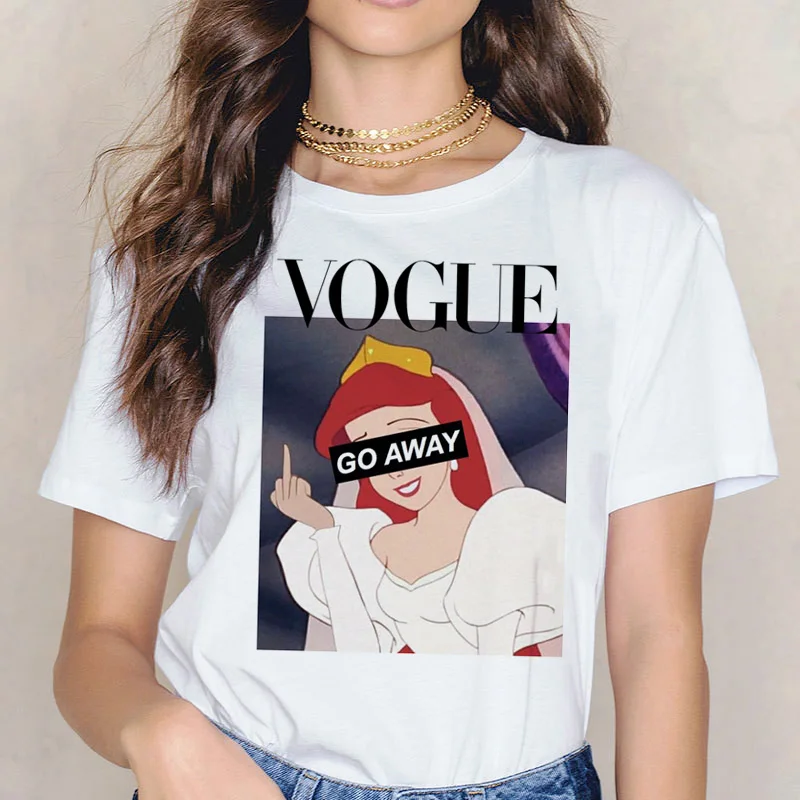 Женская футболка с круглым вырезом Vogue Повседневная Уличная коротким | Отзывы и видеообзор