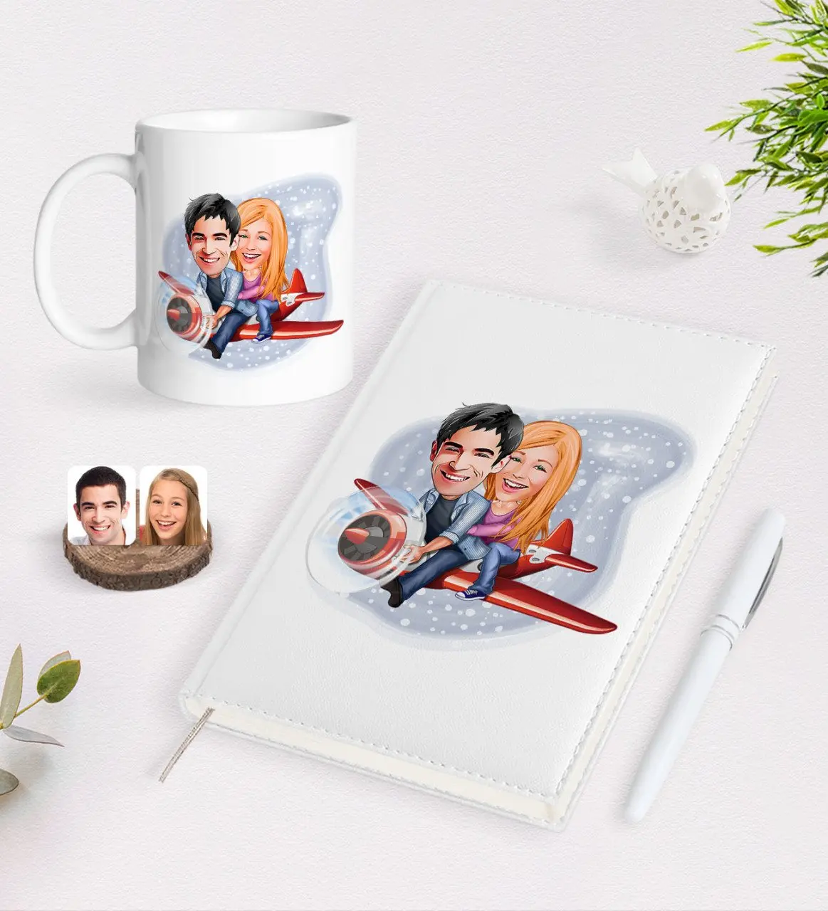 

Персонализированные Валентина карикатура 2021 Организатор ручка и кружка Seti-11